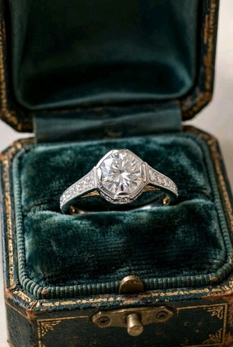 65ct platinum vintage - 0.65ct.,