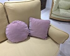 DUSKY PINK VELVET CUSHION ROUND 40cm DIAMETER SQUARE 46cm x 46cm FEATHER INSERT