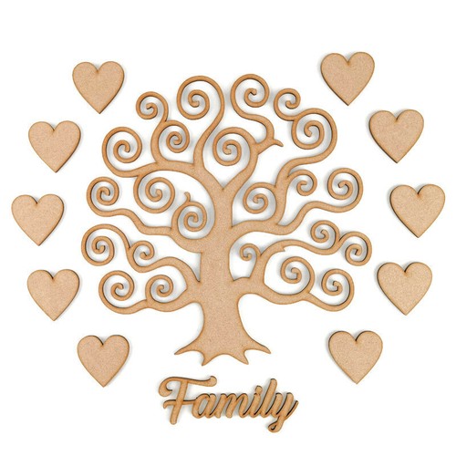 Family tree mdf laser cut - tree,