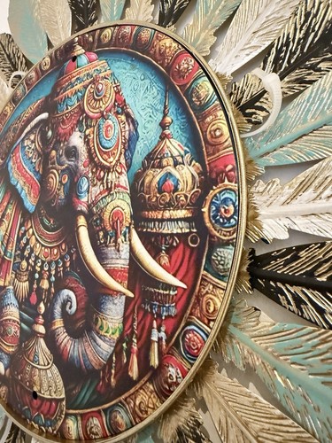 Elephant wall art floral - elephant,