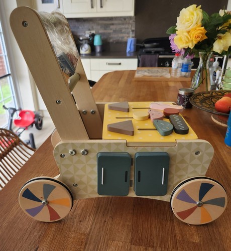 Wooden baby walker montessori - wooden,