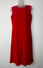 ME+EM Red Midi Dress