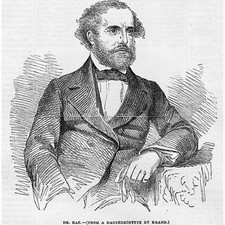 Dr Rae of the Hudson Bay Company - Antique Print 1854