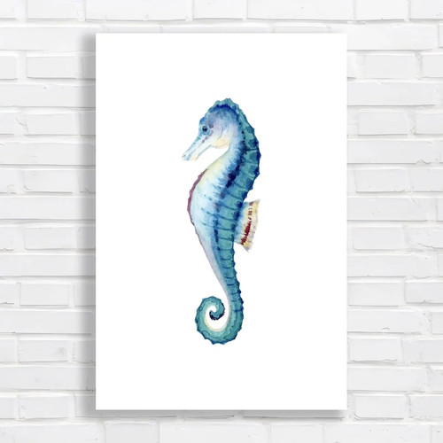 Serene seahorse canvas - seahorse,