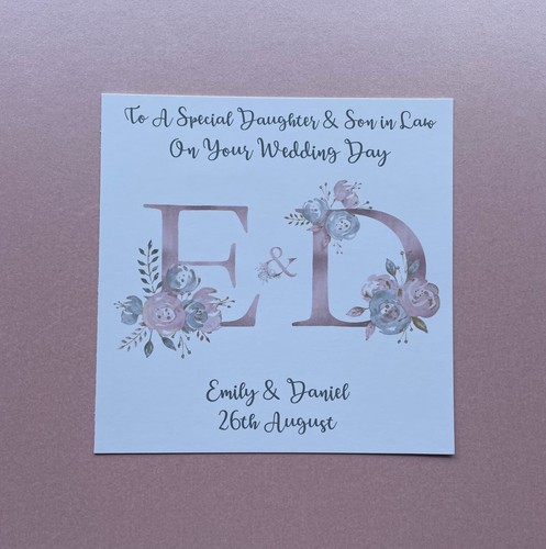 Personalised wedding card - personalised,
