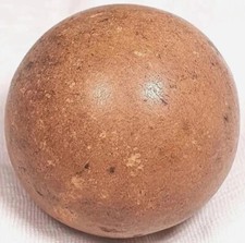 1 & 15/32"+ Huge Early glazed Clay Handmade Antique Marbles