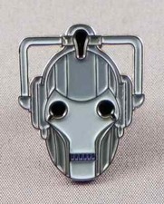 CYBERMAN HEAD PIN BADGE