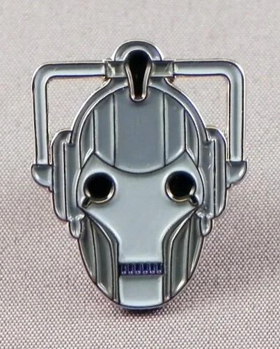 Cyberman head pin - cyberman,