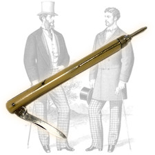 Propelling Mechanical Pencil, Bone & Silver with Quill Cutter Early 19th Century