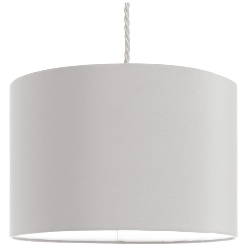 Grey drum lampshade 30cm - grey,