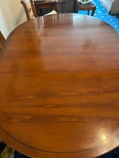 Extendable yew veneer dining - yew,