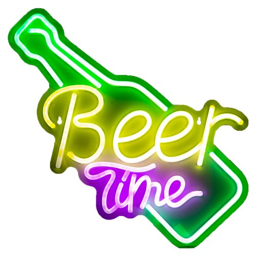 Beer time mancave - neon, light