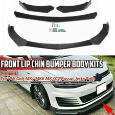 For Skoda Octavia RS Gloss Front Bumper Lip Spoiler Splitter Adjustable Wing MU