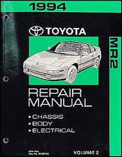 1994 Toyota MR2 Repair Manual Volume 2 Chassis Body Electrical Shop Book NEW