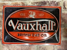 Vauxhall Vintage Style Retro Embossed Metal Sign Home, Bar, Mancave, Garage Shop