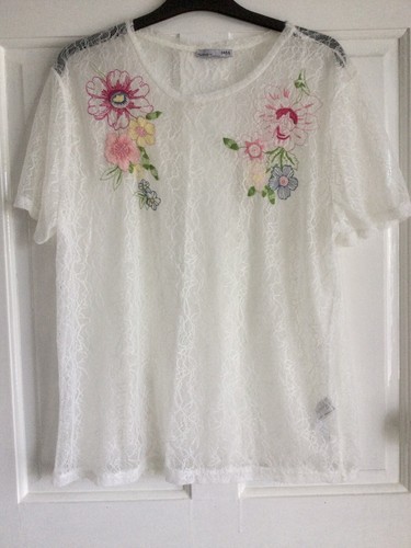 Zara ladies cream - cream, lace