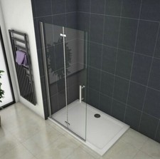 8mm Pivot Hinged Walk in Shower Door 760mm Glass Screen SEE PHOTOS & DESCRIPTION