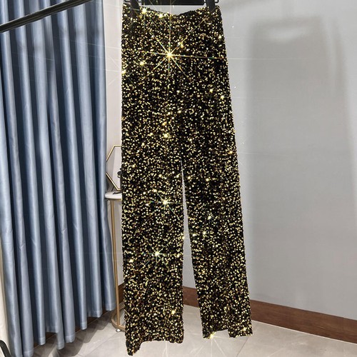 Women sequin velvet pants - sequin,