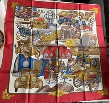 Hermes 100 % silk scarf 90x90. ST CHRISTOPHE ET. New Without Box