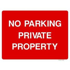 NO PARKING PRIVATE PROPERTY Printed Metal Sign A5 A4 Custom all Space Car Plaque