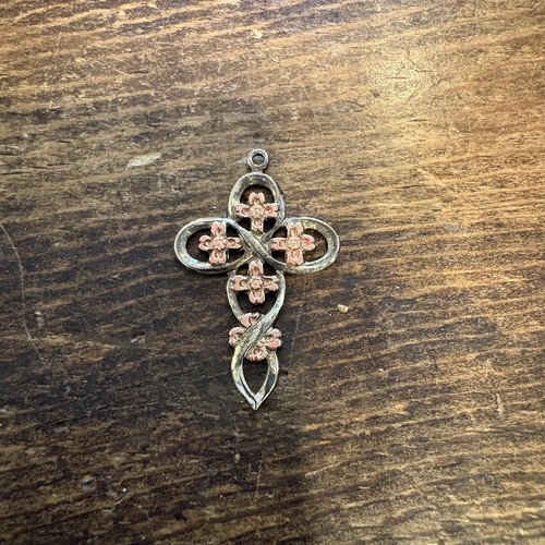 Vtg 925 sterling silver - silver, cross