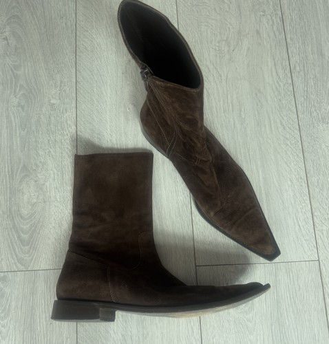 Alluminio suede winkle picker - suede,