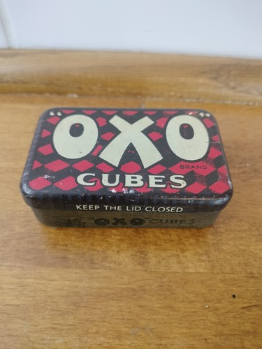 Vintage oxo tin - black, red
