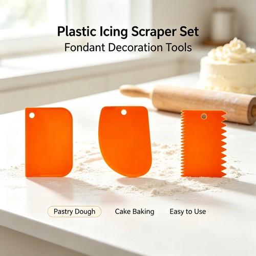 Plastic icing scraper fondant - icing,