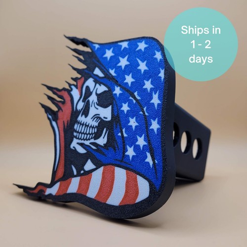 Skull with american flag - skull,