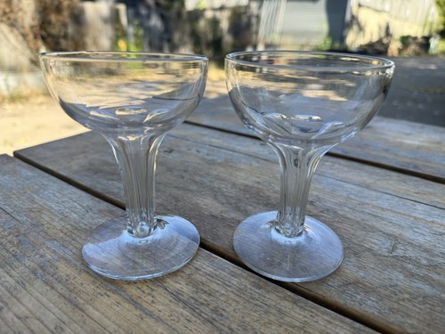 Pair antique georgian glass - pair,