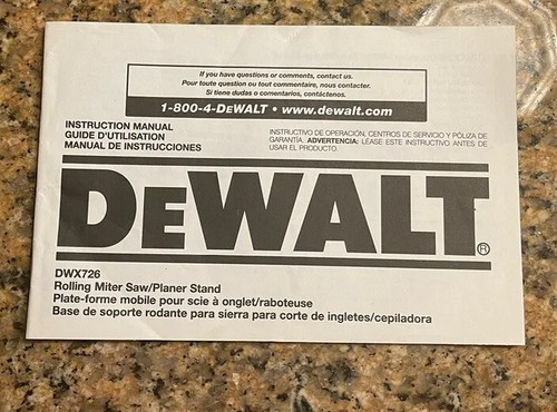 Instruction manual for dewalt - manual,
