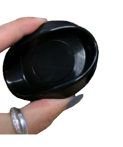 Large black rubber - large, castor