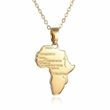Gold Africa Necklace Pendant &