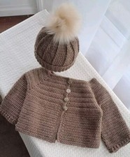 Baby Pram Set In Chocolate. 3 - 6 Months.