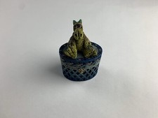 Exodus Designs by Carol Lynn Penny Round Blue Box Dragon