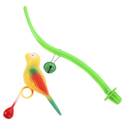 Parakeet plastic bird - parakeet, stand