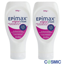 2 X Epimax Epaderm Cream for Eczema, Psoriasis Body, Shower, Soap 500g