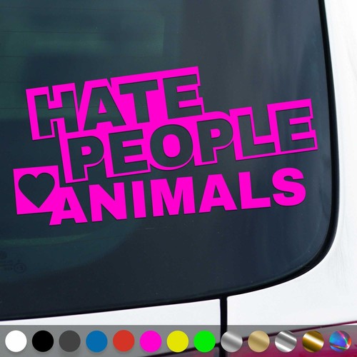 Hate people sticker love - people,