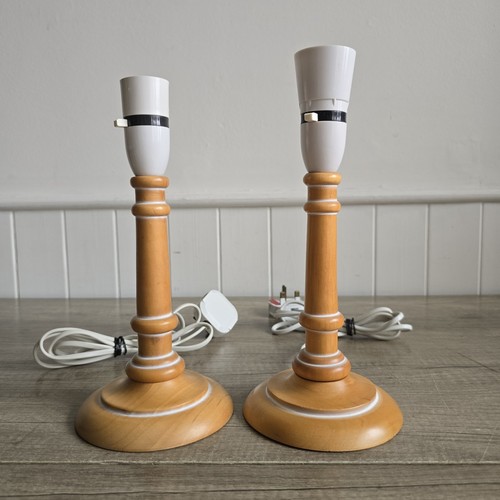 Vintage turned wooden lamp - vintage,