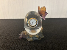 Crystal Butterfly Clock Daum France