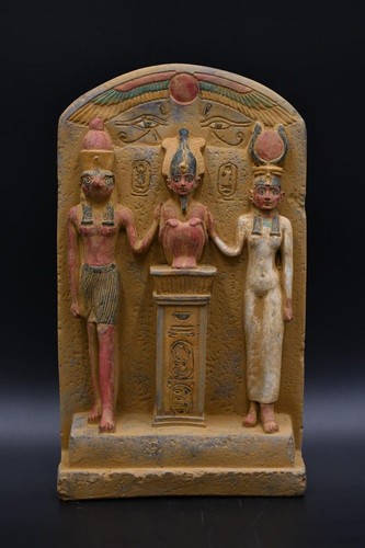 Ancient egyptian triad statue - triad,