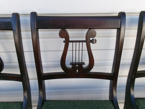 Set lyre harp back - , dining