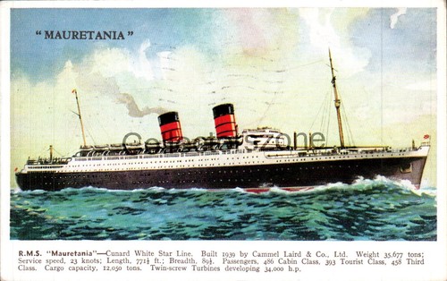 1955 rms mauretania - rms,