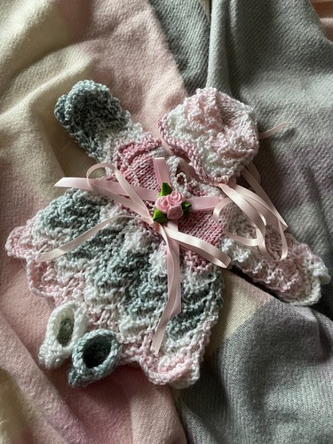 Hand knitted dolls clothes - hand,