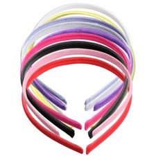 Ladies - Girls Multi Coloured Alice Bands Satin Packs Of 3
