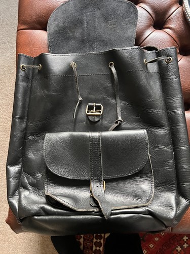 Grafea black leather backpack - grafea,