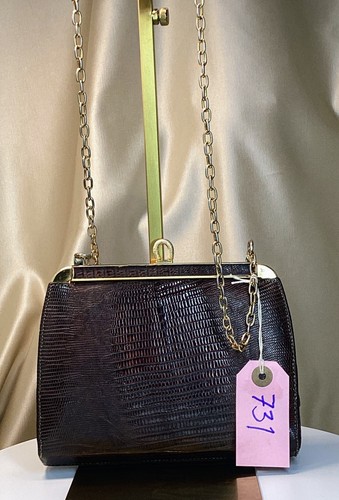 Lovely vintage brown - brown, lizard
