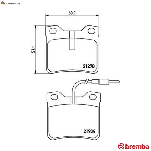 Brake pad set disc - p, 50