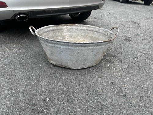 Vintage oval galvanized - vintage,