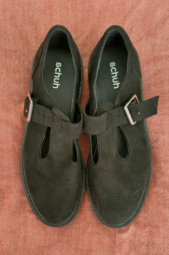 Schuh black suede - black,